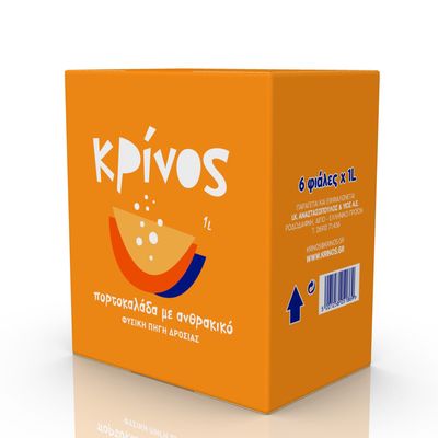 Πορτοκαλάδα με Ανθρακικό Κρίνος 250ml 12 τεμ/κιβ