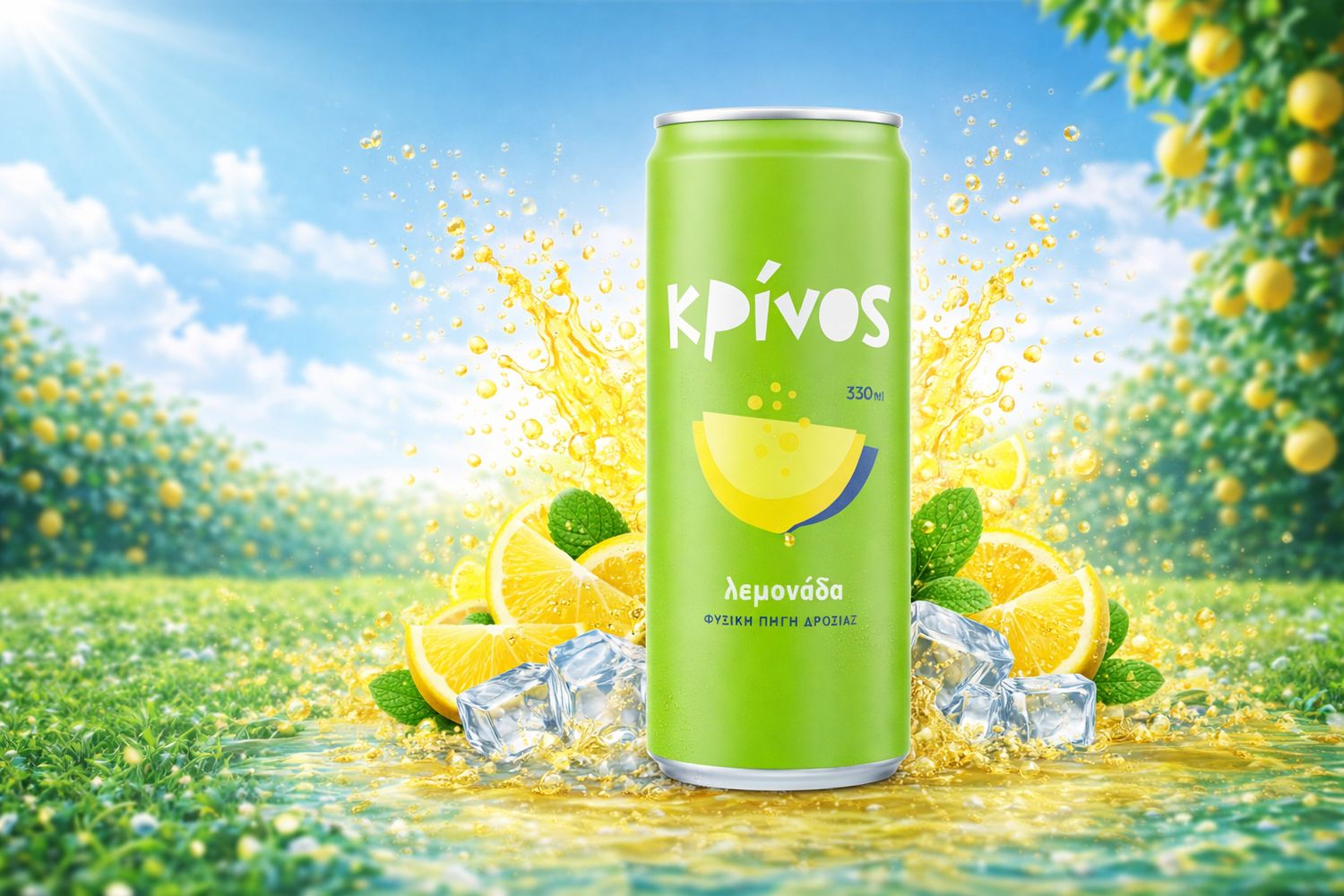 Λεμονάδα "Κρίνος" 330ml 6τεμ/κιβ