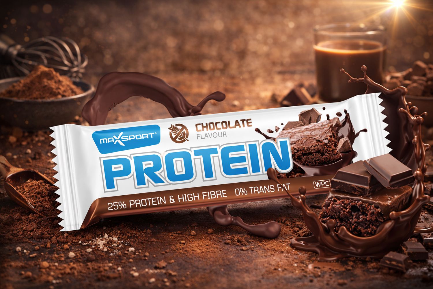 MAXSPORT Protein Bar γεύση Σοκολάτα 60gr