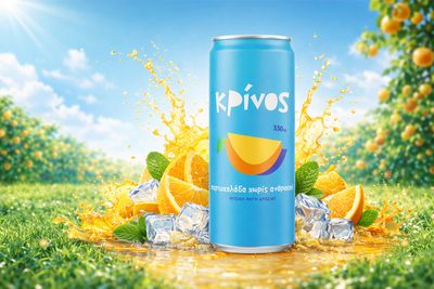Πορτοκαλάδα χωρίς ανθρακικό "Κρίνος" 330ml