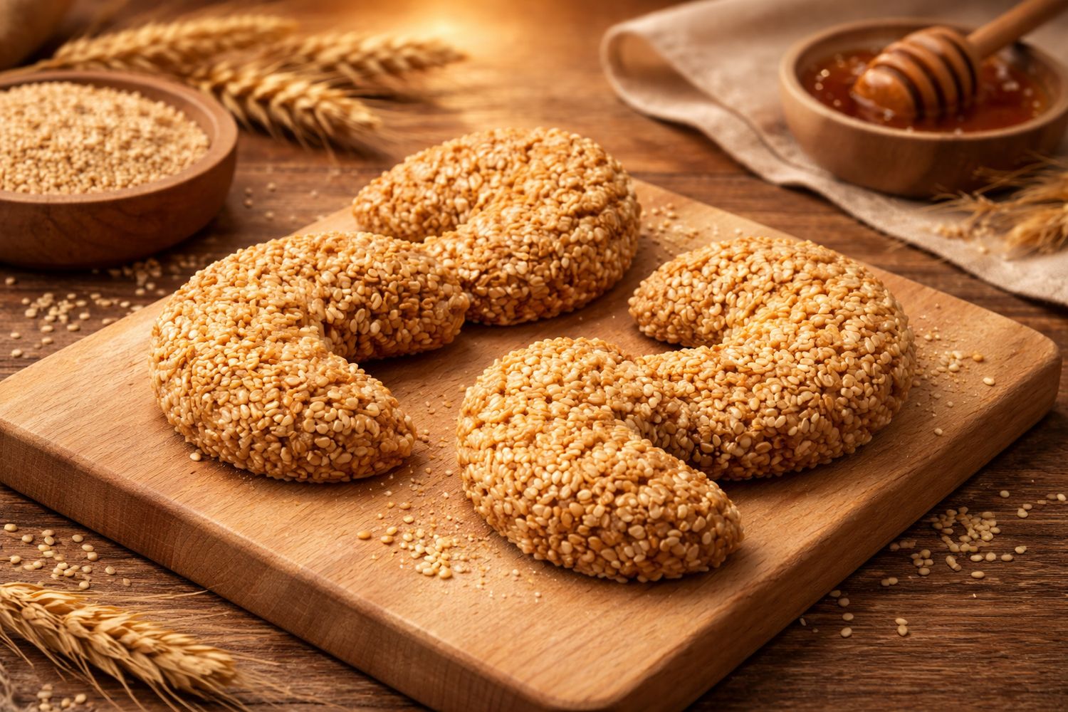 Ημίγλυκα Με Σουσάμι 4Kg (Νηστίσιμο)