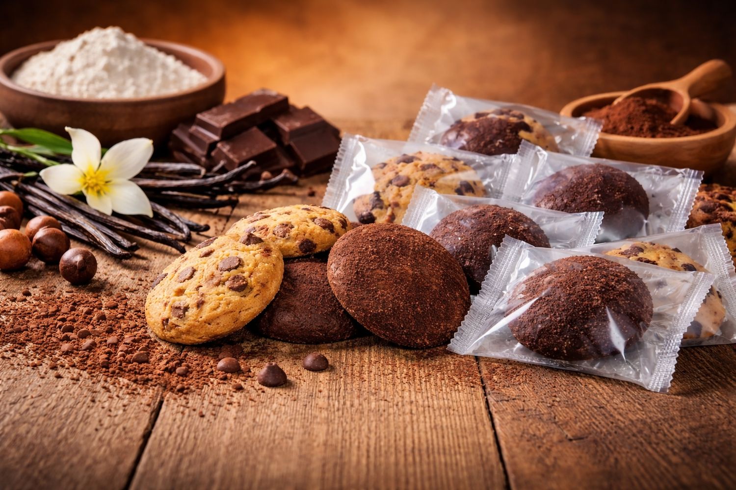 Μπισκότο Cookies Mix Τριπλό (7gr) 3Kg