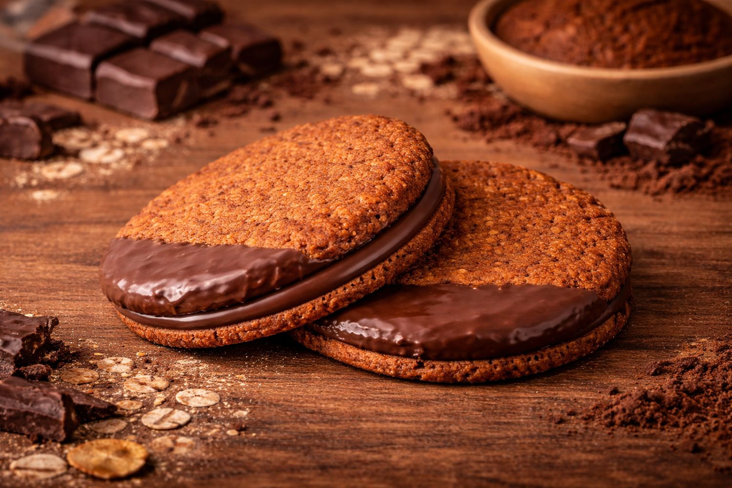 Cookies Βρώμης Με Γέμιση Cacao Bitter(Νηστίσιμο) 5kg