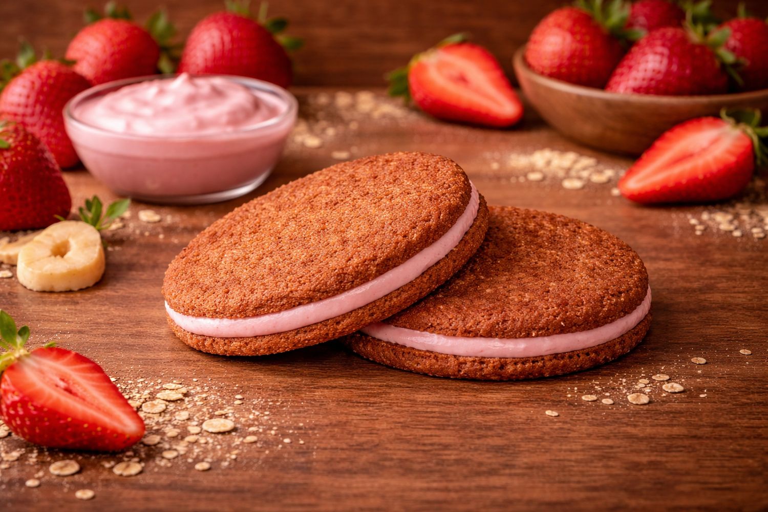 Cookies Βρώμης Με Γέμιση Φράουλας 5kg