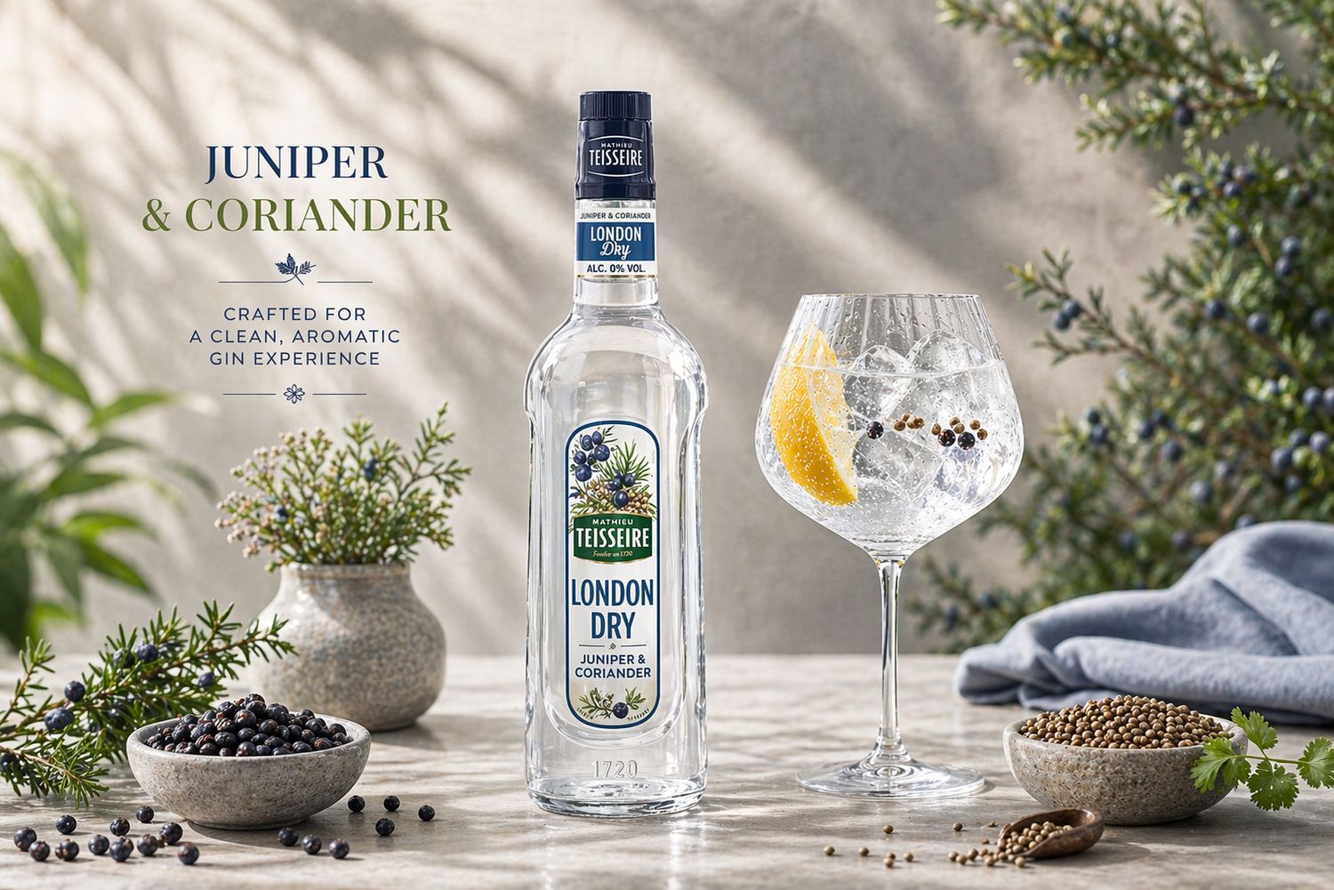 Mathieu Teisseire Botanical London Dry 0% alc. 6x700ml.