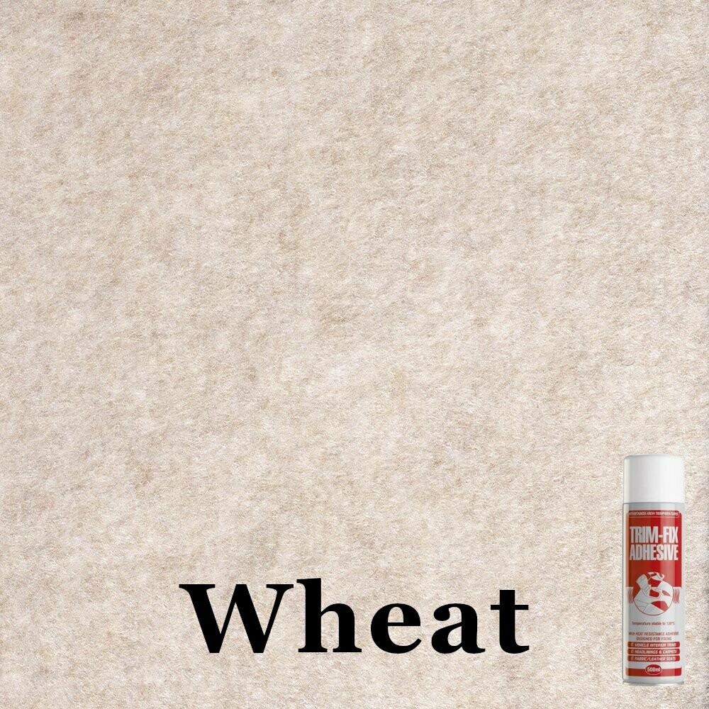 Wheat 4 Way Stretch Van Lining Carpet - 2M with glue