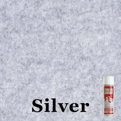Silver 4 Way Stretch Van Lining Carpet - 2M with glue