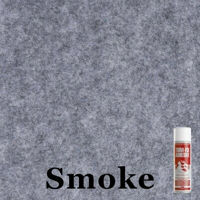 Smoke 4 Way Stretch Van Lining Carpet - 1.4M with glue