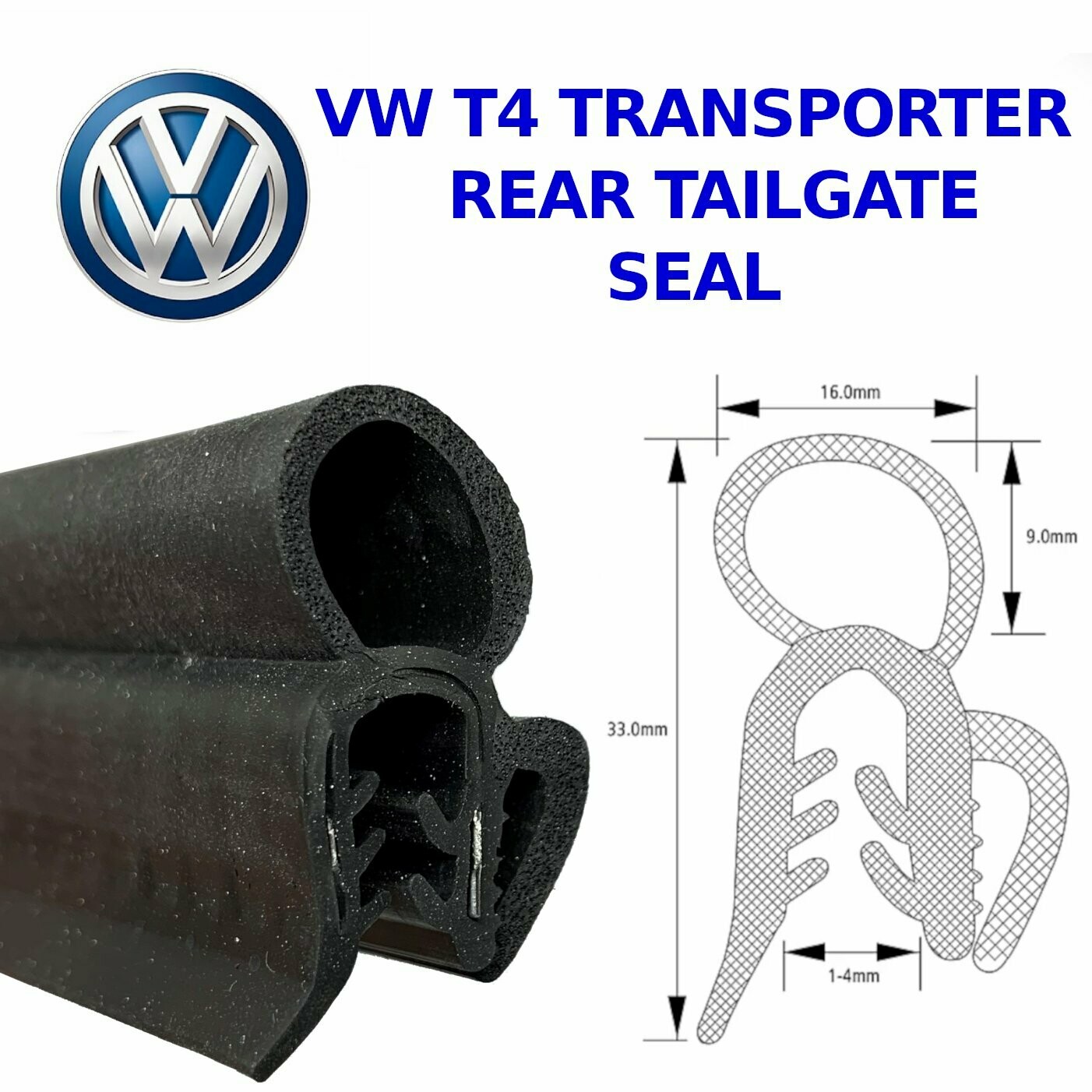 VW Transporter Tailgate Seal T4