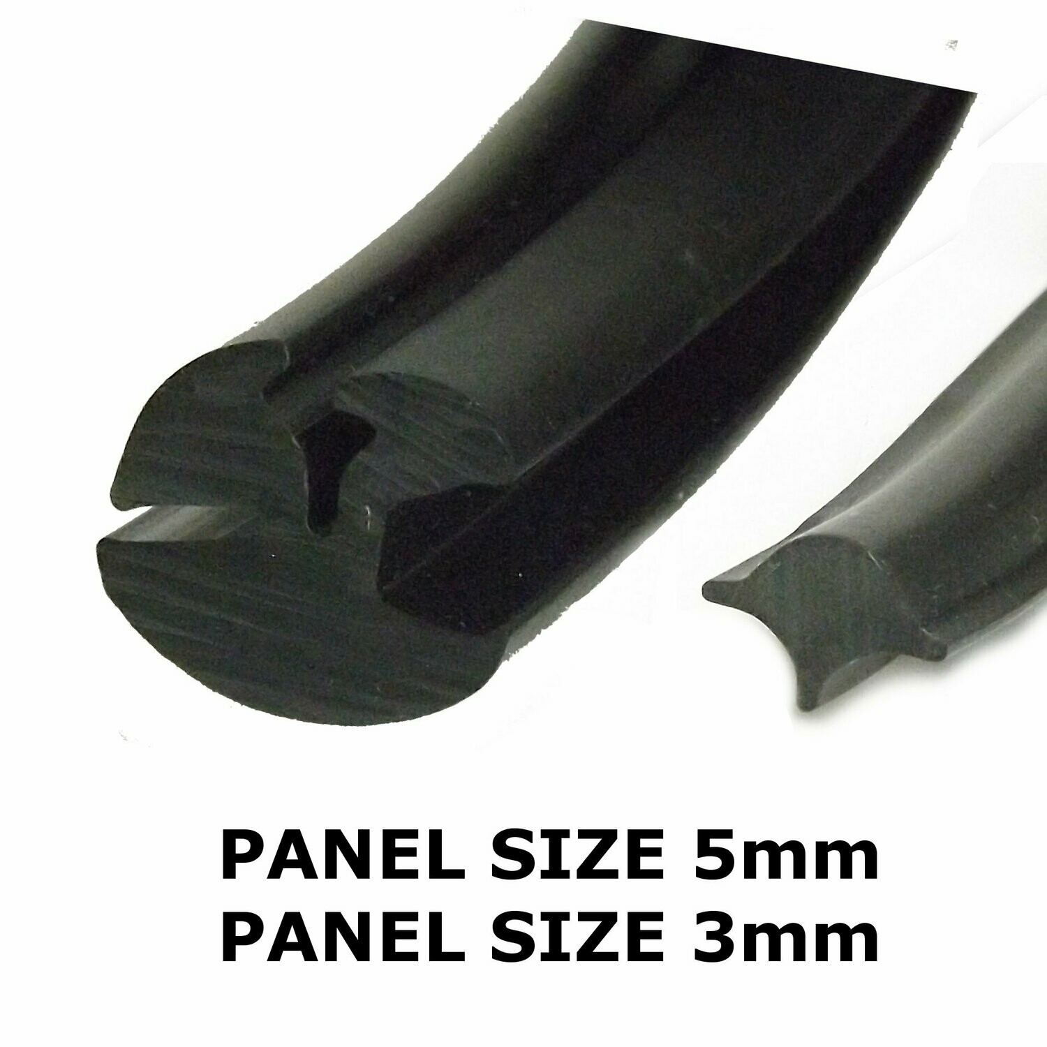 Rubber Car Windscreen Seal 4.8mm x 3mm with filler strip