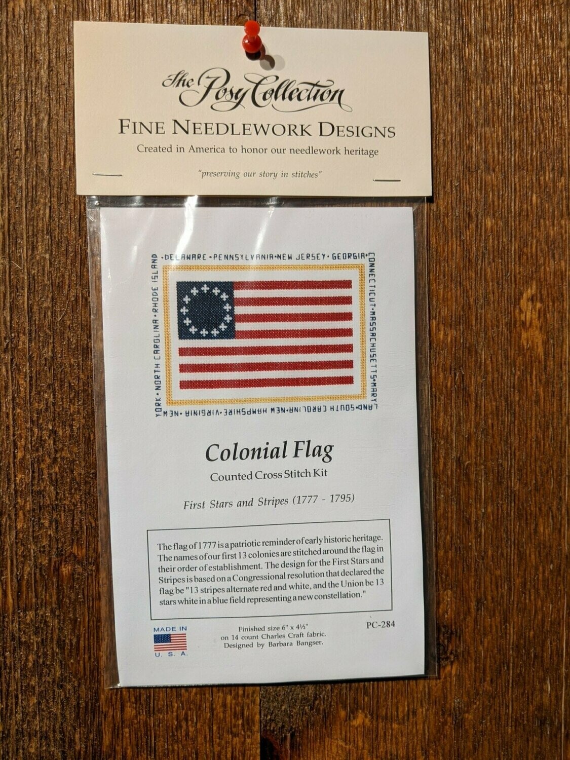 Colonial Flag Counted Cross Stitch Kit