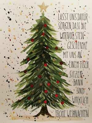 Postkarte Weihnachten Weihnachtsbaum