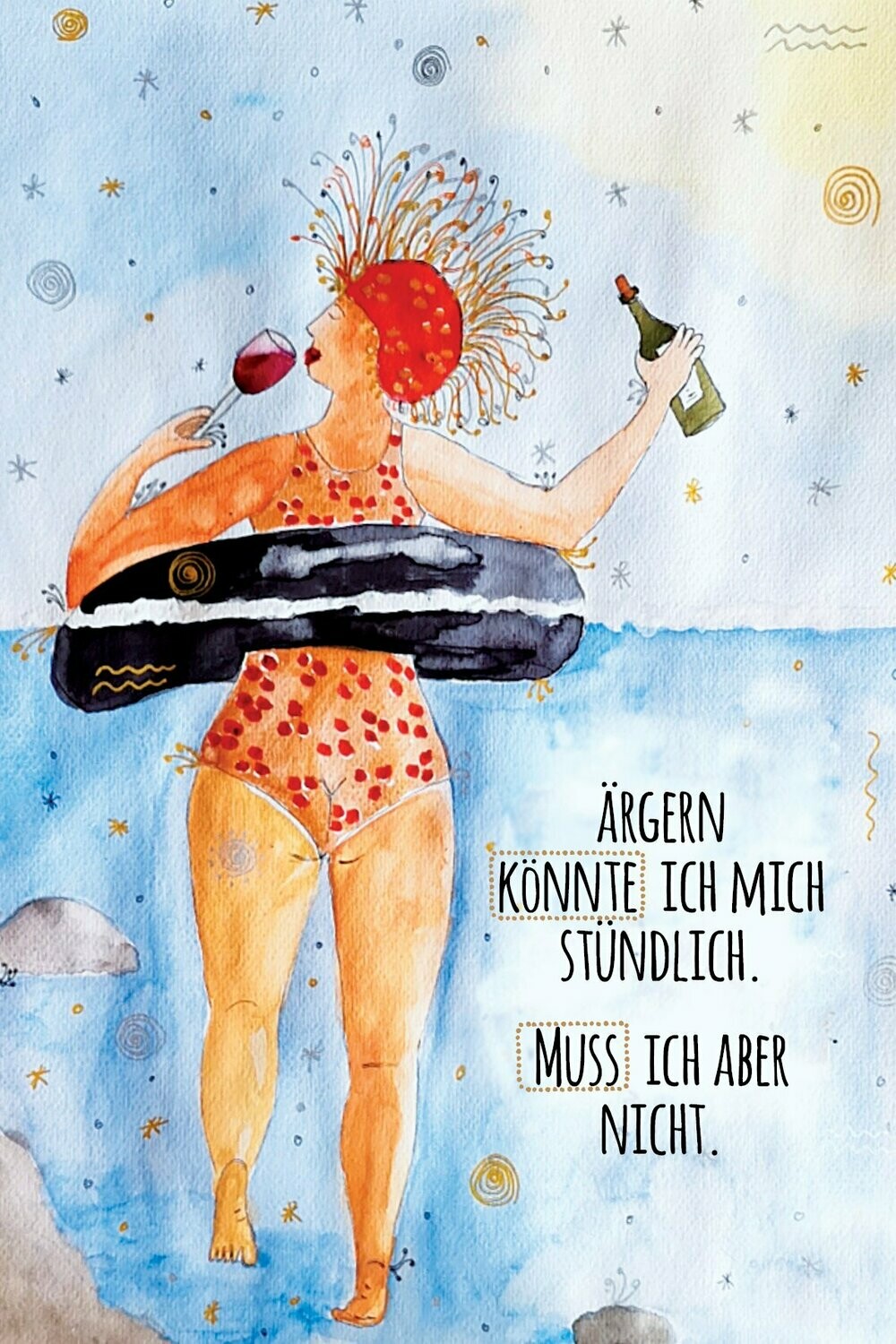 Leinwandbild Frau  "Ärgern könnte ich mich stündlich"