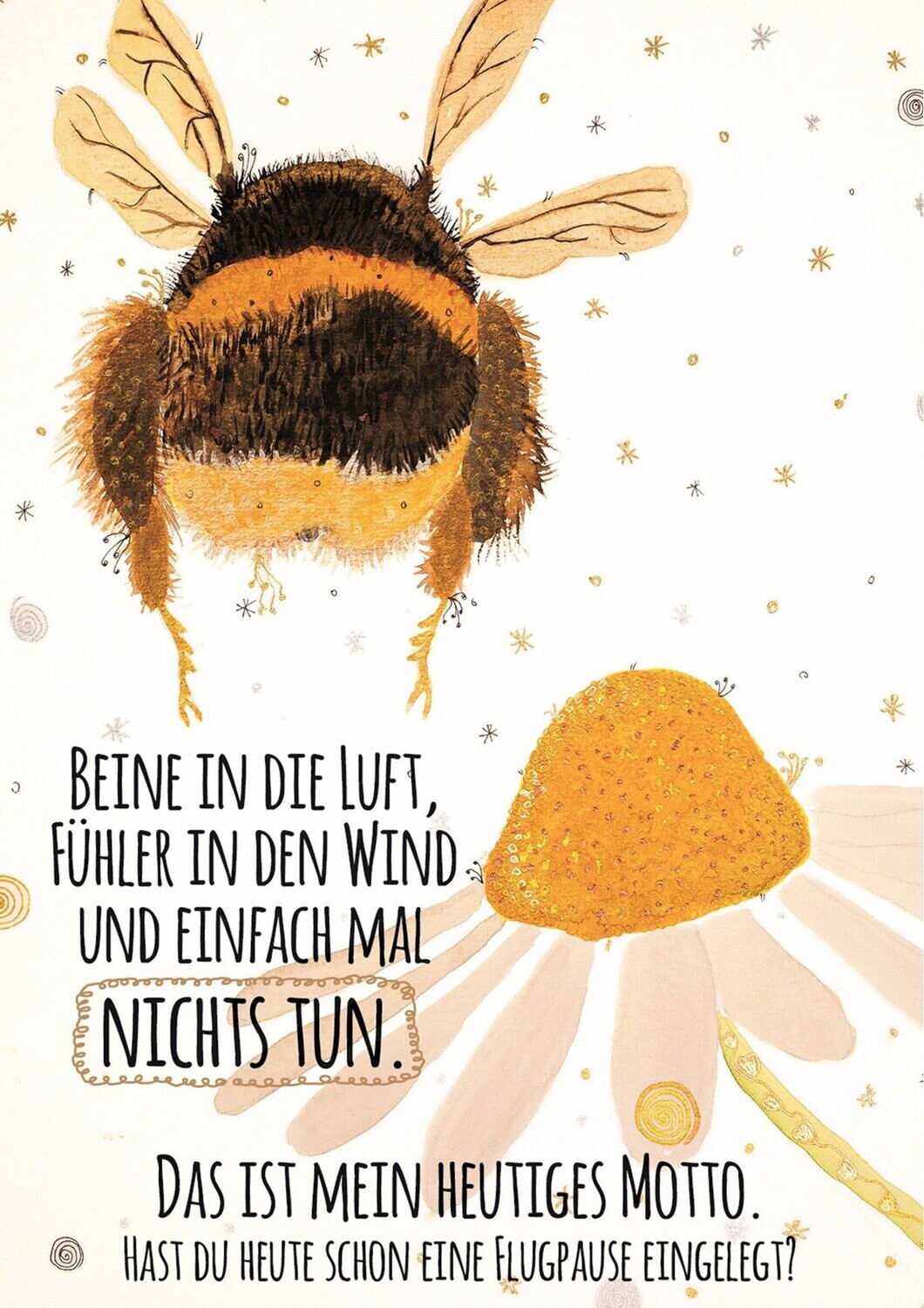 Leinwandbild  Hummel "Beine in die Luft"