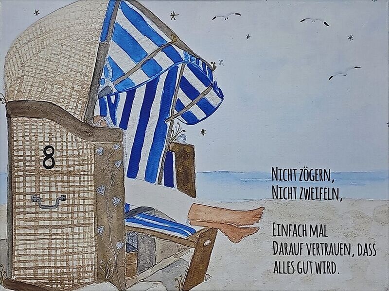 Leinwandbild "Strandkorb"