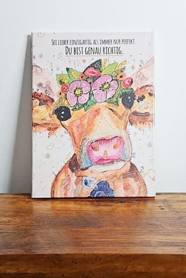 Leinwandbild Leinwandbild "Kuh"