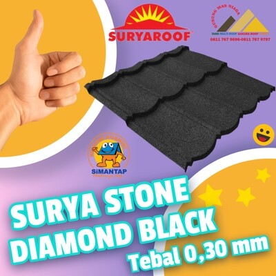 Surya Classic Stone Warna Hitam 2x4 Tebal tct 0,30mm