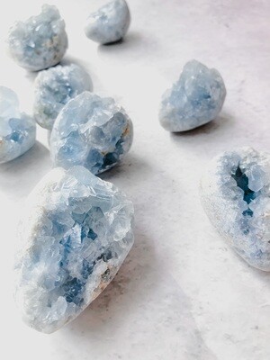 Mini Blue Celestite Egg Geode