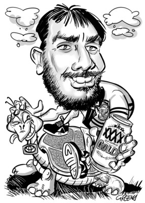 Hand Drawn Caricature Drawing [Black and White only with Grey Wash] A3. Price is for emailed only.