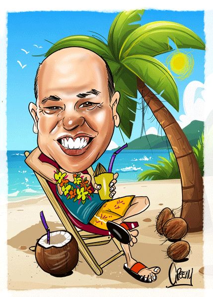 Etoon Digital Caricature Drawing [Full Colour] A3-A2. Price is for emailed only.