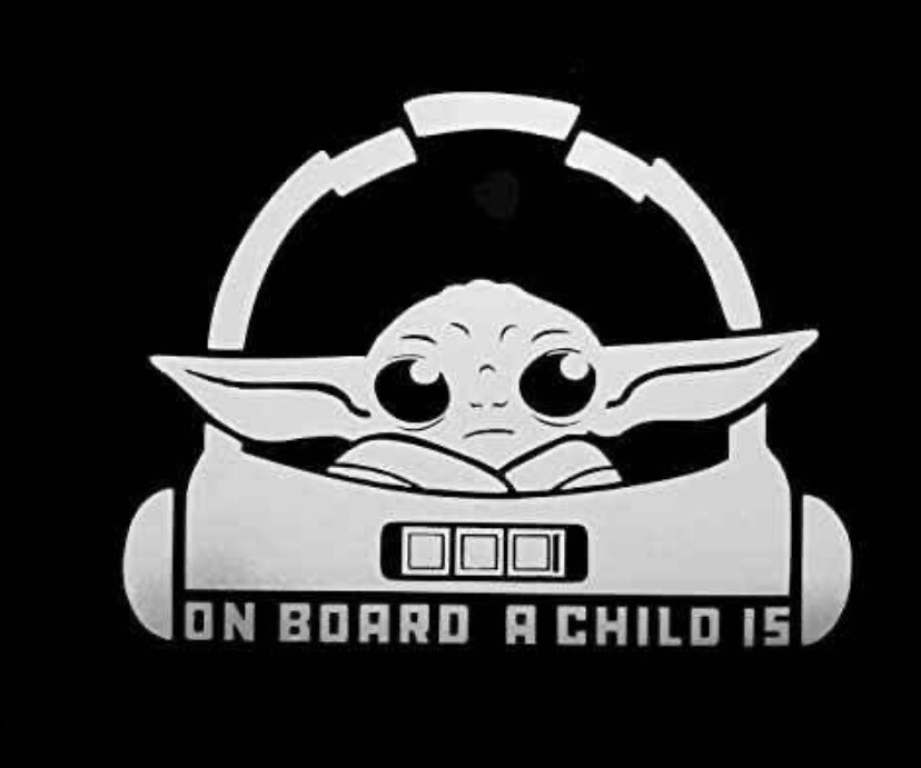 Baby Yoda On Board A Child Baby Yoda On Board A Child