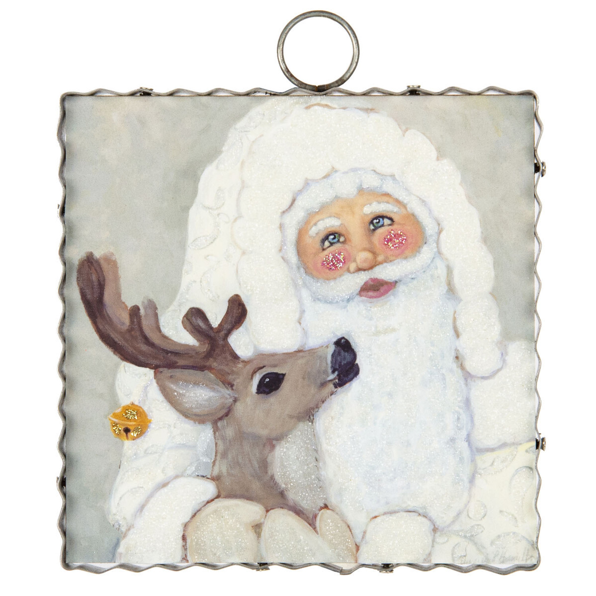 Round Top Collection Mini Gallery Cream Santa