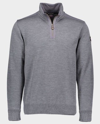 Paul & Shark Bretagne Wool Half Zip Sweater - Grey