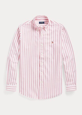 Ralph Lauren Custom Fit Stripe Oxford - Pink/White