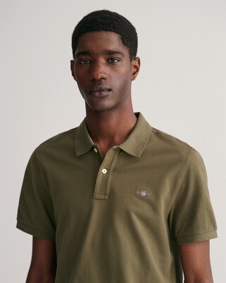 Gant Shield Pique Polo shirt - Juniper Green