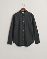 Gant Flannel Melange Shirt - Anthracite
