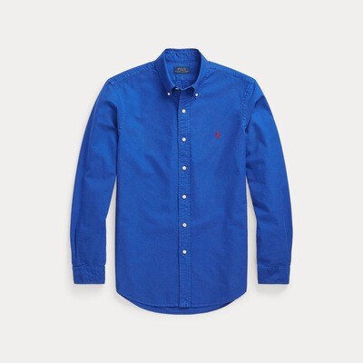 Ralph Lauren Slim Fit Garment-Dyed Oxford Shirt - New Sapphire