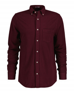 Gant Garment Dyed Jersey Pique Shirt - Wine Red