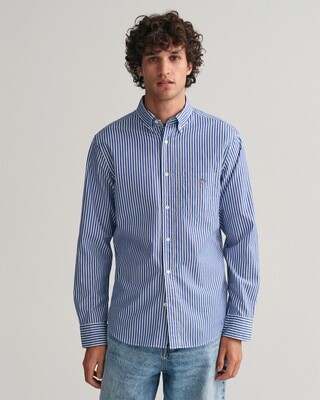 Gant Reg Poplin Stripe shirt - College Blue