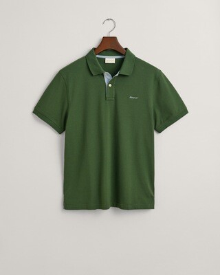 Gant Contrast Pique Polo shirt - Pine Green