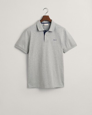 Gant Contrast Pique Polo shirt - Grey Melange