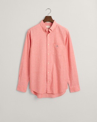 Gant Reg Cotton Linen Shirt -Sunset Pink