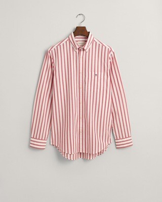Gant Reg Wide Poplin Stripe Shirt Ruby Red