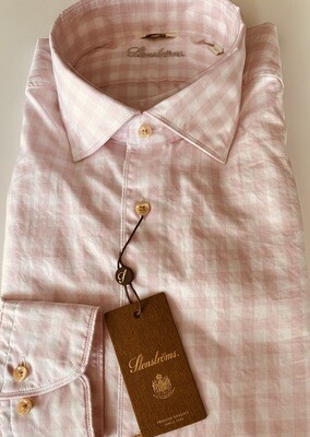 Stenstroms Casual Shirt - Regular Fit - Pink / white