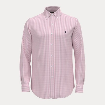 Ralph Lauren Custom Fit Bengal Stripe - Pink/White