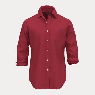 Ralph Lauren Custom Fit Featherweight Twill Shirt - Sunrise Red