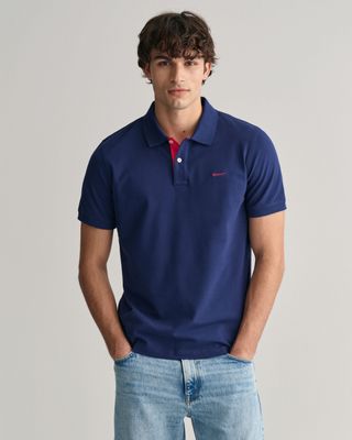 Gant Contrast Pique Polo shirt - Persian Blue