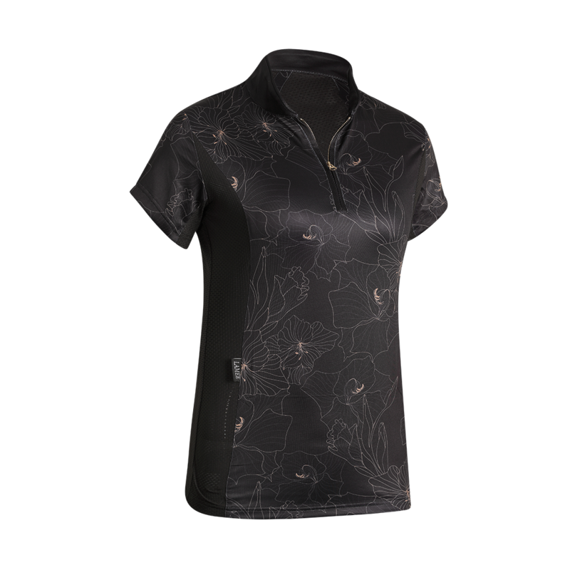 LAMÉE Black Orchid Short Sleeve Riding Shirt