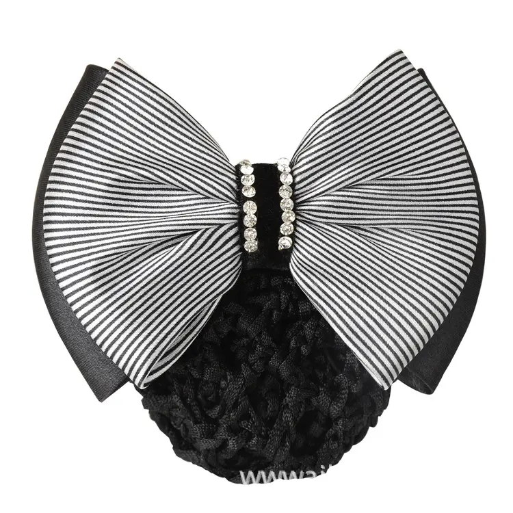 LAMÉE BLING HAIR BOW STRIPES