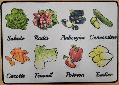 Tapis Légumes avec cartes légumes en mousse