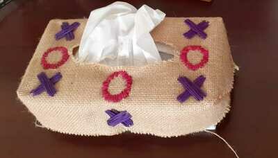 Jute Tissue Box Cover (Per Piece)