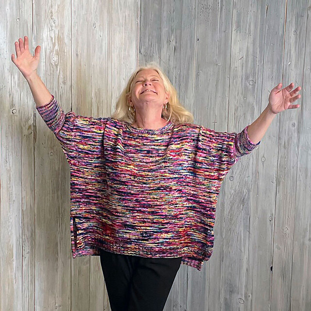 Happiness Sweater (5 Fingering Weight 100 gram skeins of Happiness)