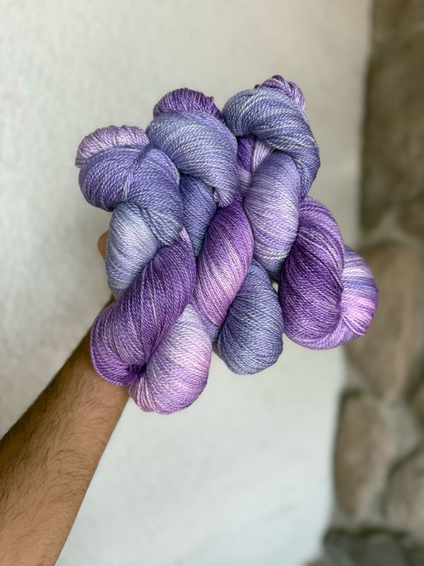 LUXURIOUS FINGERING - Wisteria Mist OOAK