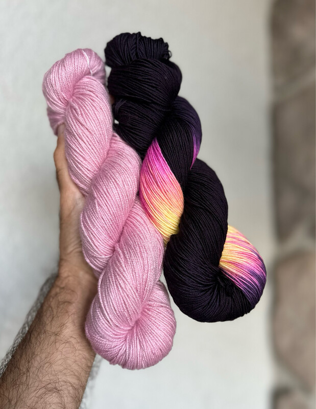 Pressed Flower Cowl- Black Orchid