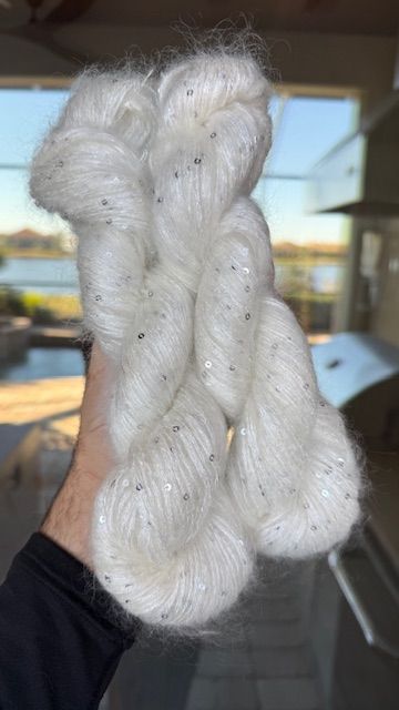 Silky Mohair Sequins Yarn