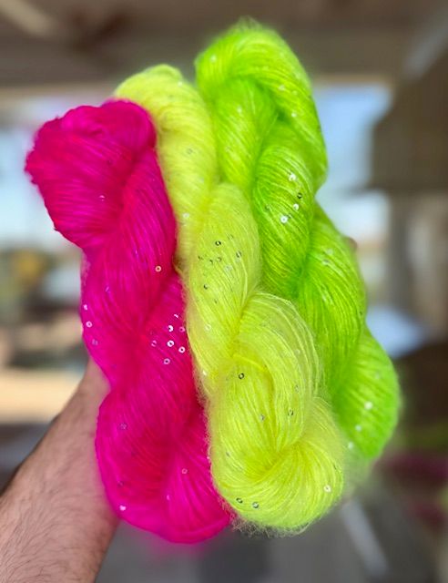 Silky Mohair Sequins Yarn